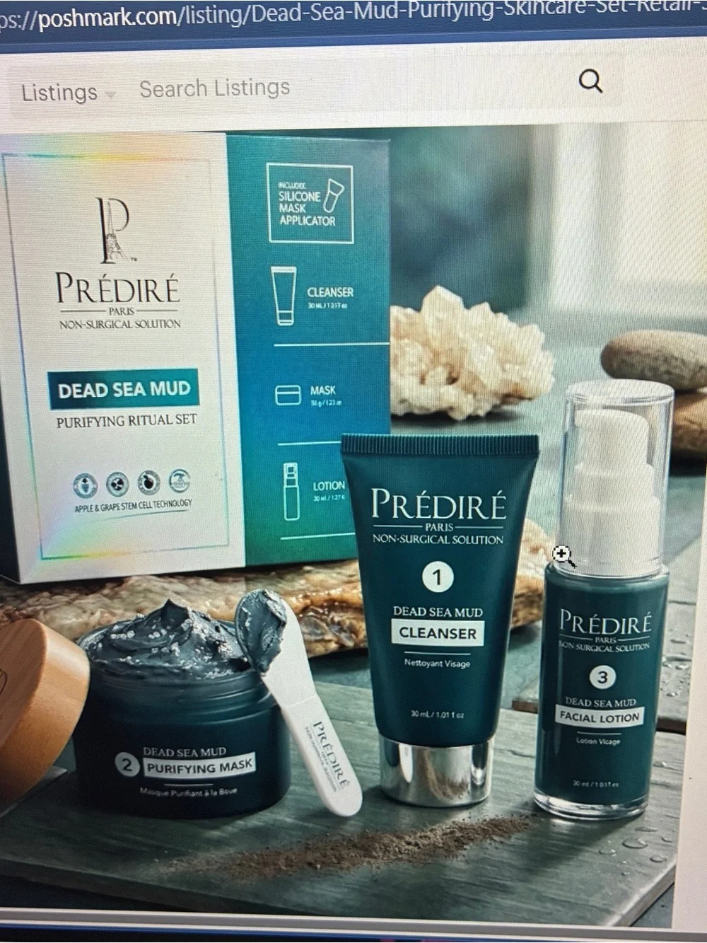 Dead Sea Mud Purifying Ritual Set – White/Teal